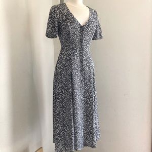 1. STATE black & White floral print dress